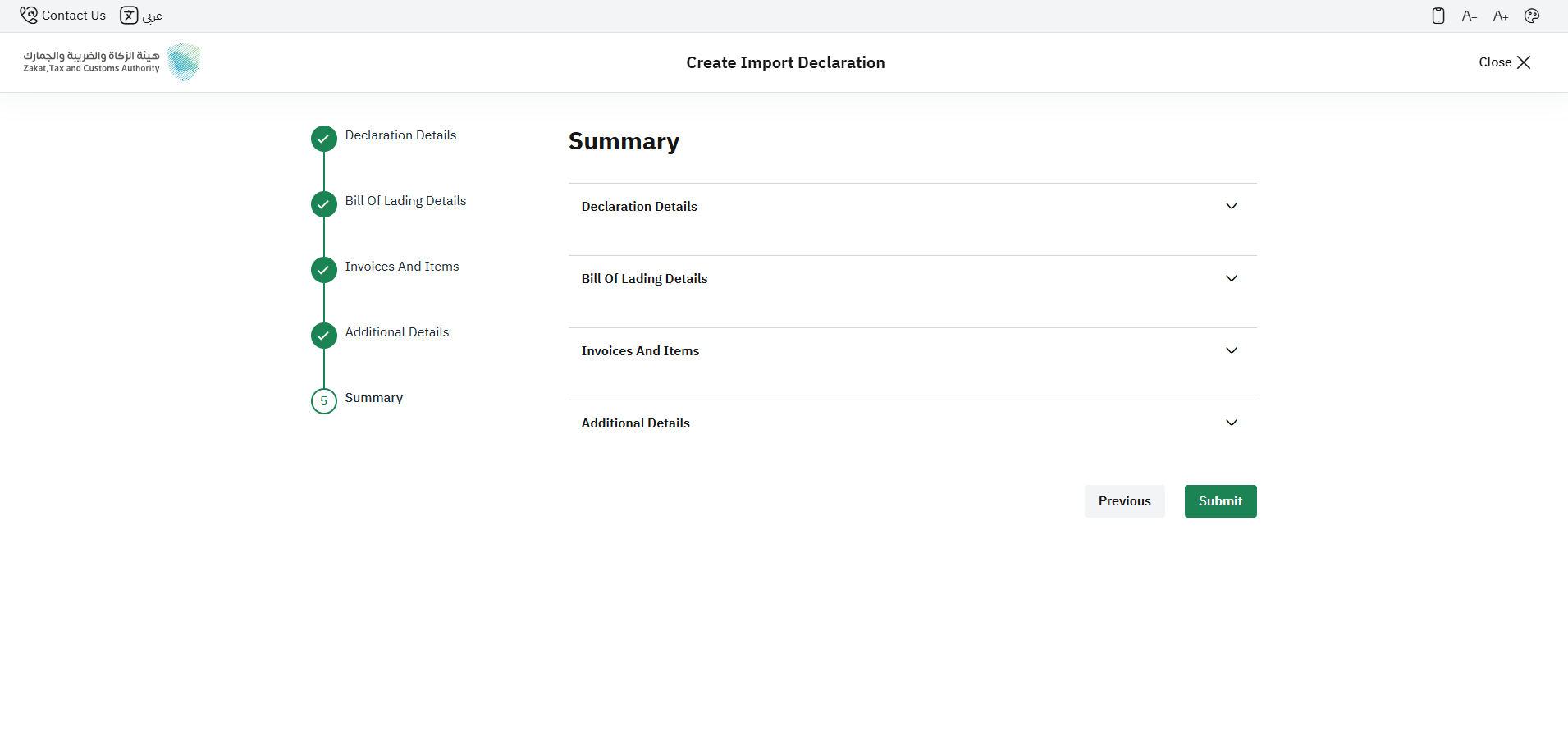 Step 18 - Review Summary and Submit